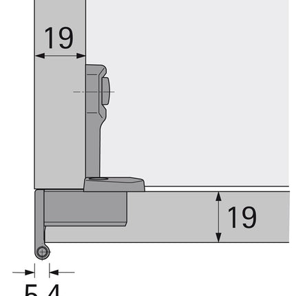 Bisagra básica HETTICH Selekta Pro 2000 270 ° saliente, semi saliente ( 8000610995 )