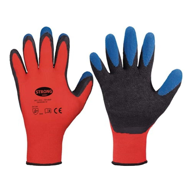 Guanti STRONGHAND Tip Grip taglia 10 rosso/nero/blu ( 8000140727 )