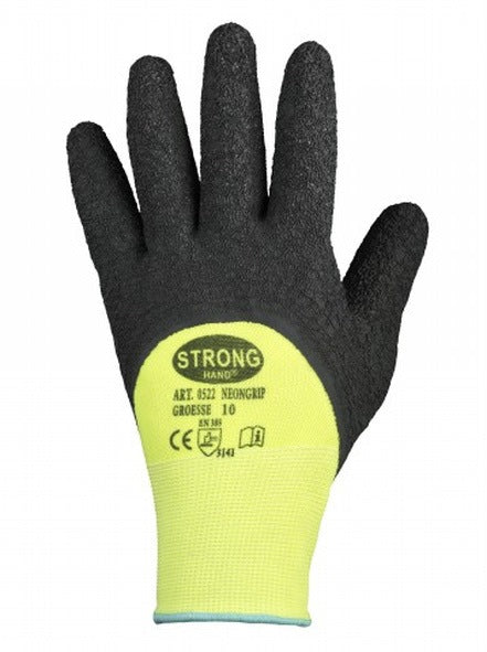 STRONGHAND gloves NEONGRIP size 8 neon yellow/black ( 8000140721 )