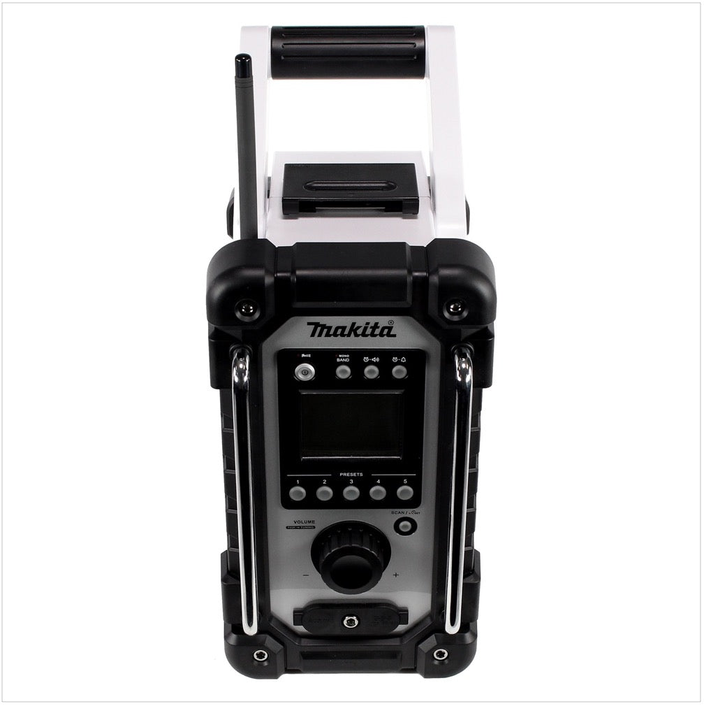 Makita DMR 107 ZW Radio a batería 7,2 - 18 V / Color blanco - Sin batería, sin cargador incluidos
