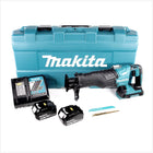 Makita DJR 360 RMK Sierra de sable 18Vx2 ( 36V ) en maletín de transporte + 2x Batería BL 1840 + Cargador DC 18 RC