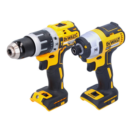 Set llave de impacto a batería DeWalt DCK 266 D2 + taladro de impacto a batería 18 V + baterías 2,0 Ah + cargador