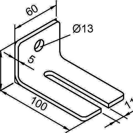 HELM ángulo de fijación 104 WD perfil 100 acero ( 3000255821 )