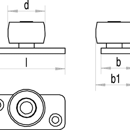 Rodillo guía HELM 459 PL de acero galvanizado, amarillo ( 3000255960 )