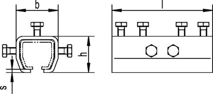 Manicotto di collegamento HELM -03 1103 profilo 100 ( 3000255811 )