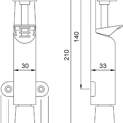 Supporto per porta KWS 102602 in acciaio verniciato color argento ( 3000256785 )