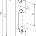 Frontale piatto ASSA ABLOY 106 in acciaio zincato ( 3324034044 )