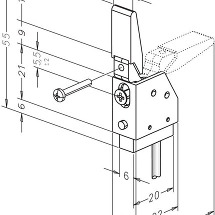 Interruptor de cerrojo ASSA ABLOY contacto 878 sin placa de cierre ( 3000251812 )