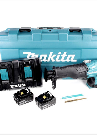 Makita DJR 360 PTK Akku Reciprosäge 36V ( 2x18V ) Brushless Säbelsäge im Koffer + 2x 5,0 Ah Akku + Ladegerät