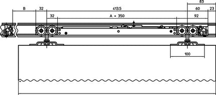 GEZE soft closing mechanism Perlan 140 SoftStop 80 kg EV 1 ( 3326039037 )