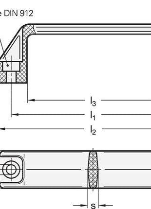 GANTER Poignée avec profilé GN 528 l1 179 ±1 mm d1 8,5 mm ( 4601000175 )