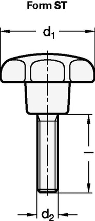 Mango en estrella GANTER GN 6336.4 Tornillo para mango en estrella (4601000881)