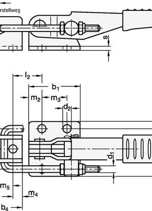 Tensor de bloqueo GANTER GN 851 acero (4601001914)