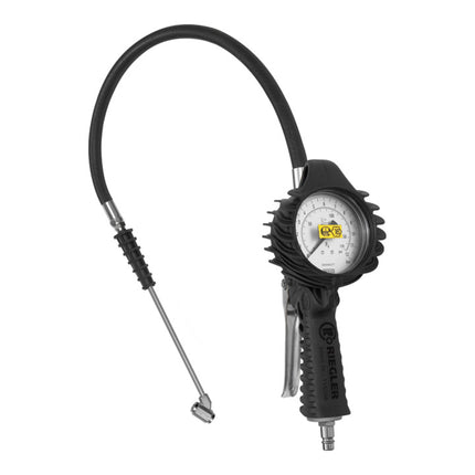 RIEGLER hand tyre gauge, calibrated, with petrol station plug ( 4588880805 )