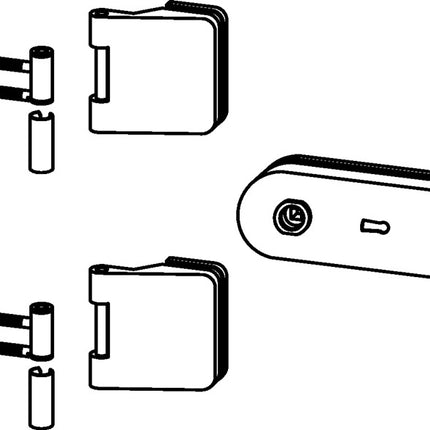 DORMA-GLAS herraje de puerta de cristal STUDIO Rondo/OFFICE Junior metal claro niro anodizado ( 3000254462 )