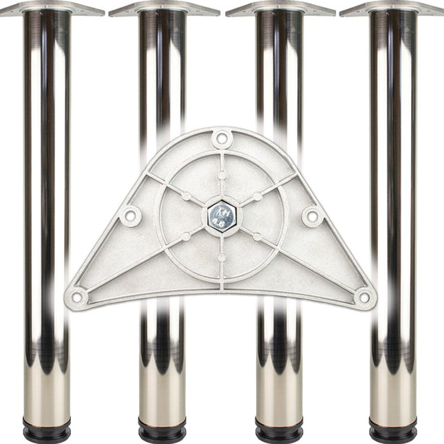 Juego de patas de mesa BMB cromo pulido 60 mm altura 870 mm ( 3000273147 )