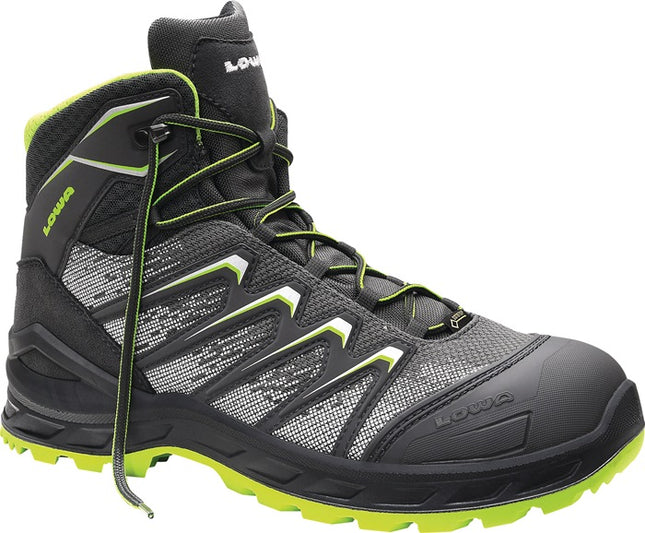 LOWA botas de seguridad Larrox Work GTX gris Mid talla 46 gris/verde ( 8000469071 )