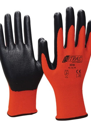 Guantes NITRAS espuma de nitrilo talla 10 rojo/negro (4000371246)