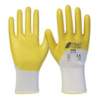 NITRAS gloves 03405 size 9 white/yellow ( 8000636644 )