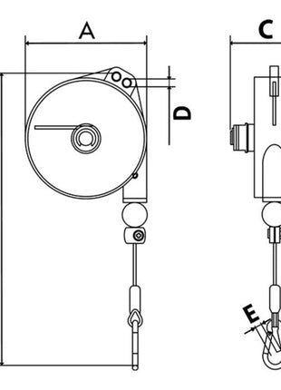 Equilibrador de muelles PLANETA TCN 9320 capacidad de carga 1-2,5 kg (9000444004)