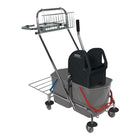 SPRINTUS cleaning trolley Bucket 2 x 17 l, press, storage basket ( 9000472004 )