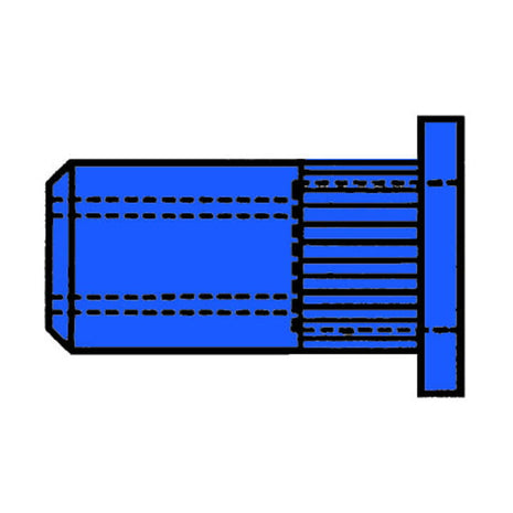 GESIPA tuerca remachable vástago remachador dxl 7 x 11,5 mm M5 (4000813528)