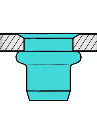 GESIPA Blindnietmutter Nietschaft d x l 7 x 12,5 mm M5 ( 4000813797 )