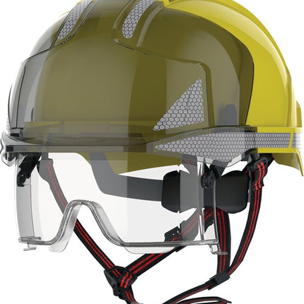 Casco de escalada industrial JSP EVO® VISTAlens® Dualswitch™ amarillo/humo (4000370819)