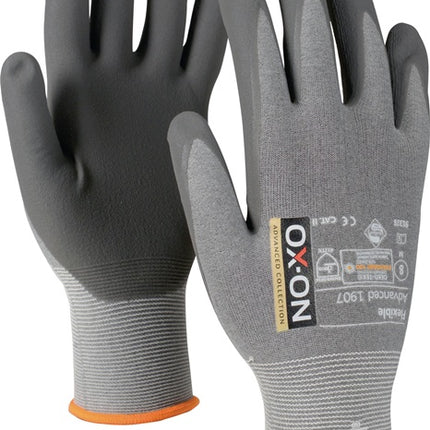 Guantes OX-ON Flexible Advanced 1907 talla 9 gris/gris claro ( 4000391349 )