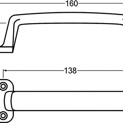 HERMETA handle projection 30 mm length 160 mm width 42 mm ( 3000283305 )