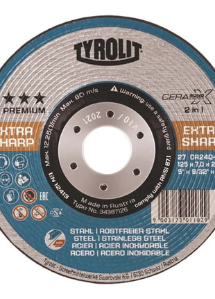 Disco abrasivo TYROLIT CERABOND X D125xS7mm (4000845214)