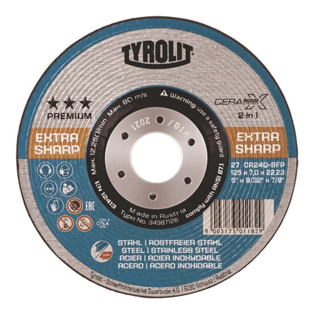 Disco abrasivo TYROLIT CERABOND X D125xS4mm (4000845213)