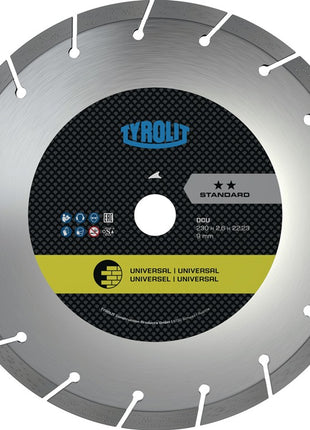 TYROLIT Disque à tronçonner diamant DCU Standard D. 230 mm perçage 22,23 mm ( 4000845045 )