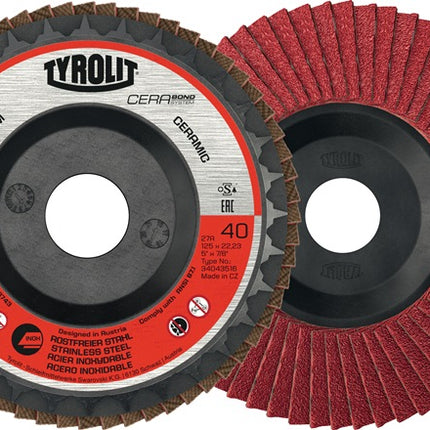 TYROLIT disco de láminas CERABOND Ø 125 mm tamaño de grano 80 plano ( 4000845248 )