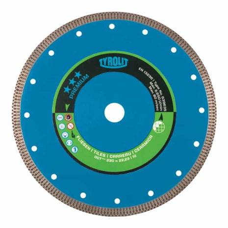 Disco de corte diamantado TYROLIT Premium Ø 125 mm, diámetro 22,23 mm (4000845249)