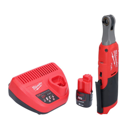 Cliquet à batterie Milwaukee M12 FHIR14-201 12 V 47 Nm 1/4" brushless + 1x batterie 2,0 Ah + chargeur