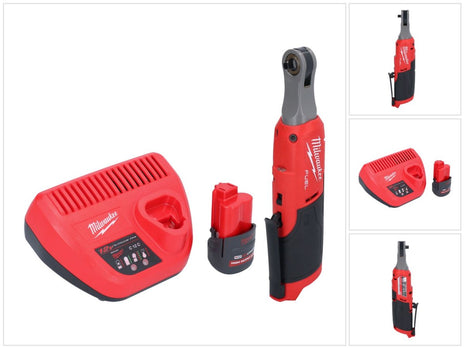 Cliquet à batterie Milwaukee M12 FHIR14-251 12 V 47 Nm 1/4" brushless + 1x batterie 2,5 Ah + chargeur