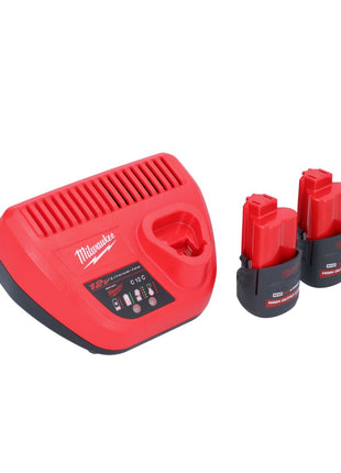 Milwaukee M12 FHIR14-252 carraca a batería 12 V 47 Nm 1/4" sin escobillas + 2x batería 2,5 Ah + cargador