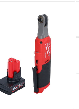 Milwaukee M12 FHIR14-401 carraca a batería 12 V 47 Nm 1/4" sin escobillas + 1x batería 4,0 Ah - sin cargador