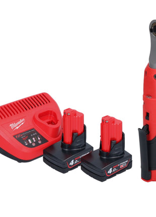 Milwaukee M12 FHIR14-402 Akku Ratsche 12 V 47 Nm 1/4" Brushless + 2x Akku 4,0 Ah + Ladegerät