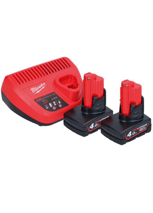 Milwaukee M12 FHIR14-402 Akku Ratsche 12 V 47 Nm 1/4" Brushless + 2x Akku 4,0 Ah + Ladegerät