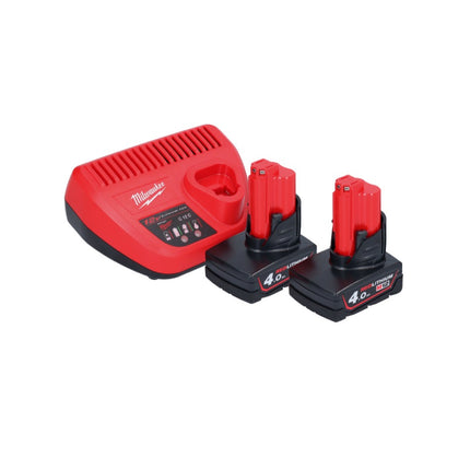 Milwaukee M12 FHIR14-402 carraca a batería 12 V 47 Nm 1/4" sin escobillas + 2x batería 4,0 Ah + cargador