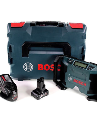 Bosch GPB 12V-10 Akku Baustellenradio 12V + 1x Akku 6,0Ah + Ladegerät + L-Boxx - Toolbrothers