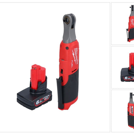 Cliquet à batterie Milwaukee M12 FHIR14-601 12 V 47 Nm 1/4" brushless + 1x batterie 6,0 Ah - sans chargeur