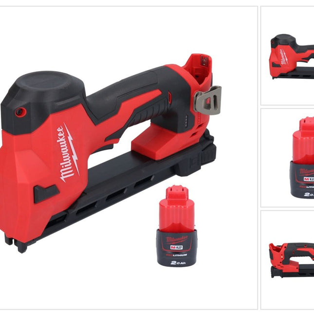 Pinza a batteria Milwaukee M12 BCST-201 12 V 19 x 25,4 mm + 1x batteria ricaricabile 2,0 Ah - senza caricabatterie