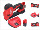 Milwaukee M12 BCST-201 Akku Tacker 12 V 19 x 25,4 mm + 1x Akku 2,0 Ah + Ladegerät