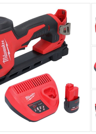 Grapadora a batería Milwaukee M12 BCST-251 12 V 19 x 25,4 mm + 1x batería 2,5 Ah + cargador