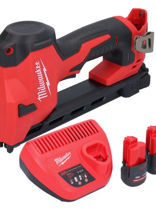 Milwaukee M12 BCST-252 Agrafeuse sans fil 12 V 19 x 25,4 mm + 2x batterie 2,5 Ah + chargeur