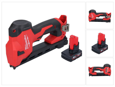 Milwaukee M12 BCST-401 Agrafeuse sans fil 12 V 19 x 25,4 mm + 1x batterie 4,0 Ah - sans chargeur