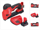 Grapadora a batería Milwaukee M12 BCST-401 12 V 19 x 25,4 mm + 1x batería 4,0 Ah + cargador